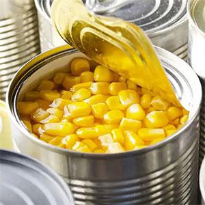 Canned sweet corn kernel
